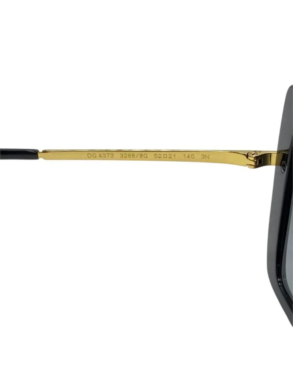 Dolce & Gabbana Sunglasses Eyewear Square Acetate Black Gold